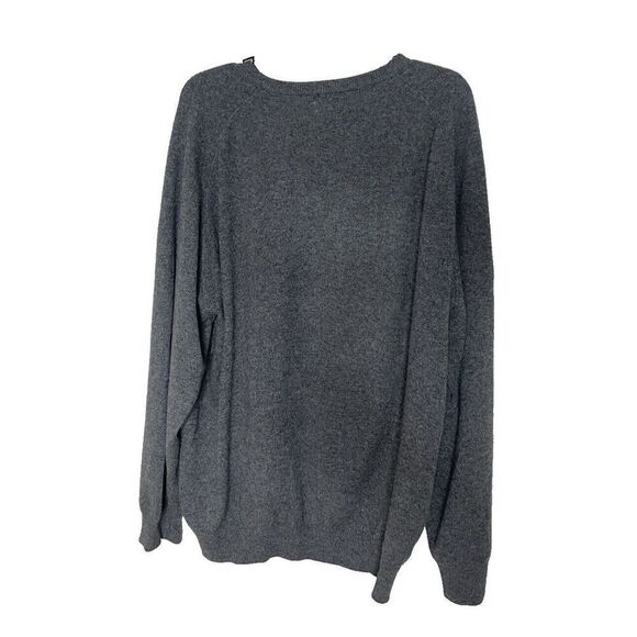 Braemar Size XL Mens 100% Pure Cashmere Gray Sweater Extra Large V Neck - Picture 2 of 7